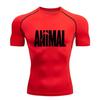 Men's Quick-drying Sports T-shirt Training Clothes Summer Fitness Stretch Breathable Short-sleeved Workout Tops Sweat Absorbing Tight Fit