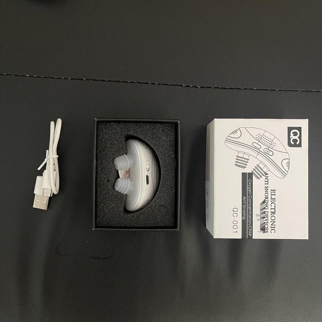 New Compact Electric Anti-Snoring Device for Men and Women - Home Use Solution to Stop Snoring