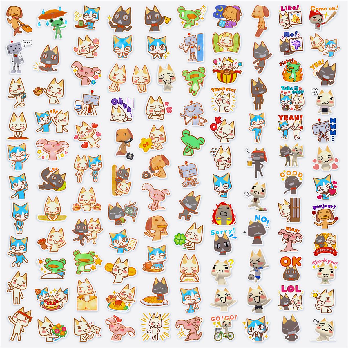 140Pcs/Set Inoue Toro Mini Diary Manual Stickers DIY Scrapbooks Album Decor Decals Stickers
