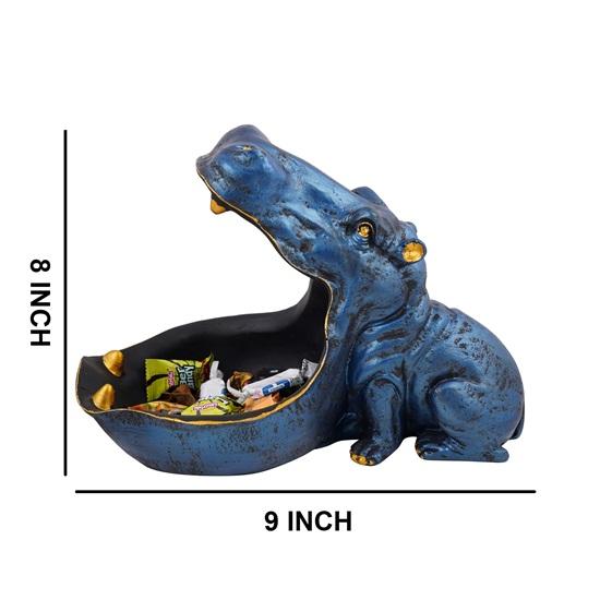 Hippopotamus Angry with Big Mouth, Home Decor Exhibit, Hippopotamus Resin