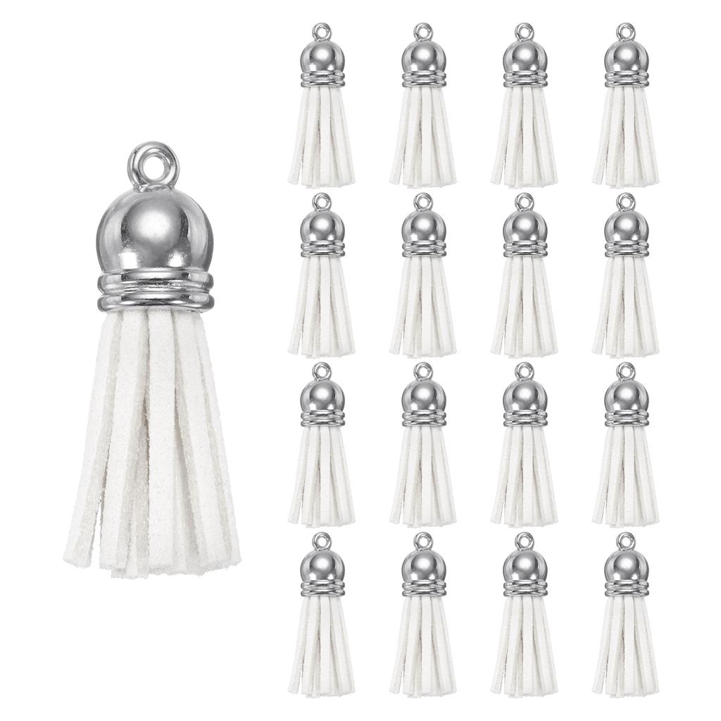 200 szt. Chwosty do breloczków, Hurtowe skórzane chwosty do rękodzieła, Kolorowe wisiorki z chwostami do akrylowych półfabrykatów, Kolczyki