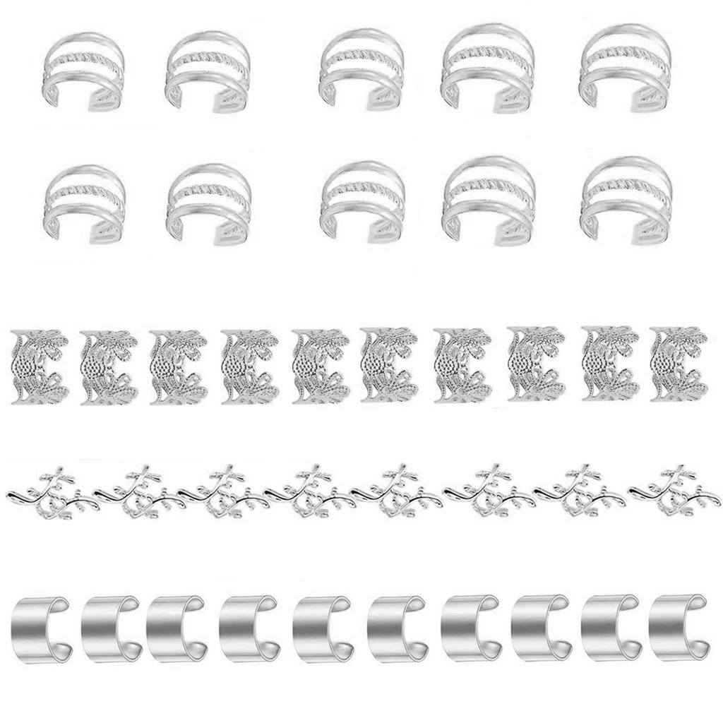 Golden Ethnic Hair Beads Loose Coil Hair Jewelry For Braid Hair Rings Dreadlock Bead Braid Rings Hair Clip Braid Clip
