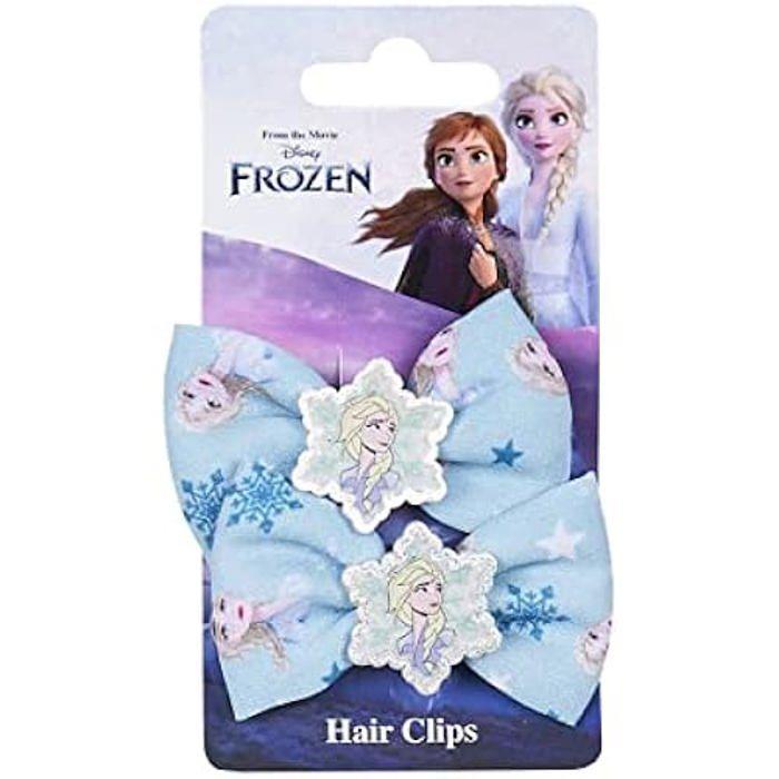 Épingles À Cheveux Reine Des Neiges - CERDA - Nœud Bleu - Polyester - Visage Elsa
