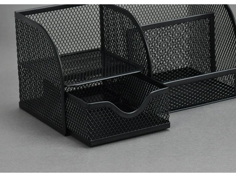 Little Seven Desktop Pen Holder - Office Stationery Organizer with Multiple Compartments