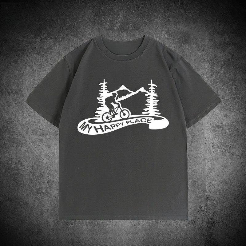 Bicycle Riding Club Creative Mountain Bike Print Pattern Cotton Tshirt Unisexs Clothing Womens Clothing Summer New T Shirt