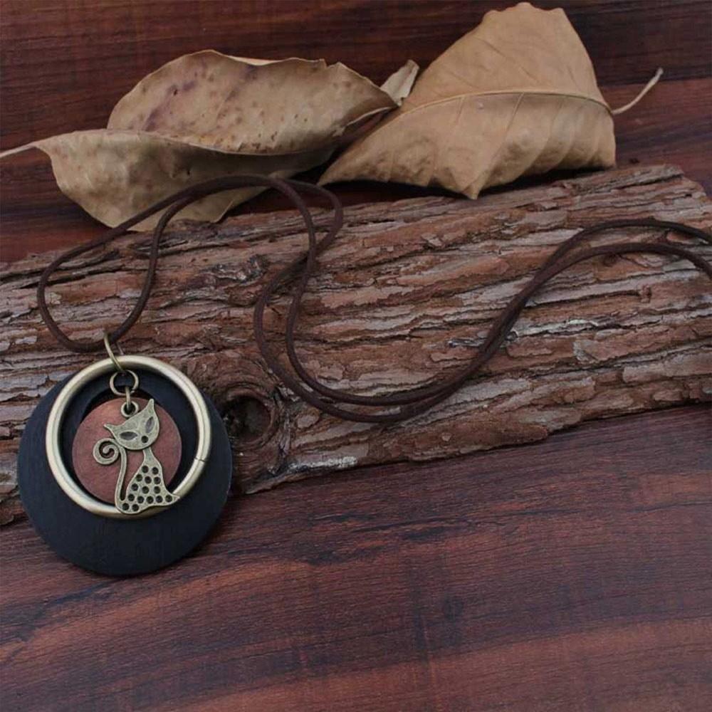 Leather Chain Sweater Chain Boho Sweater Necklace Vintage Clothing Pendant Gifts