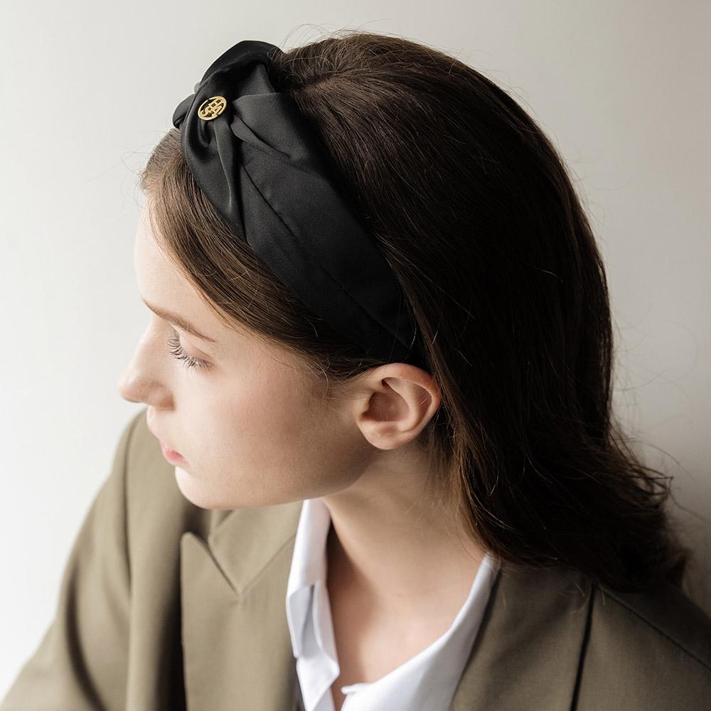 Has Bfh001 Black Round Logo Hairband