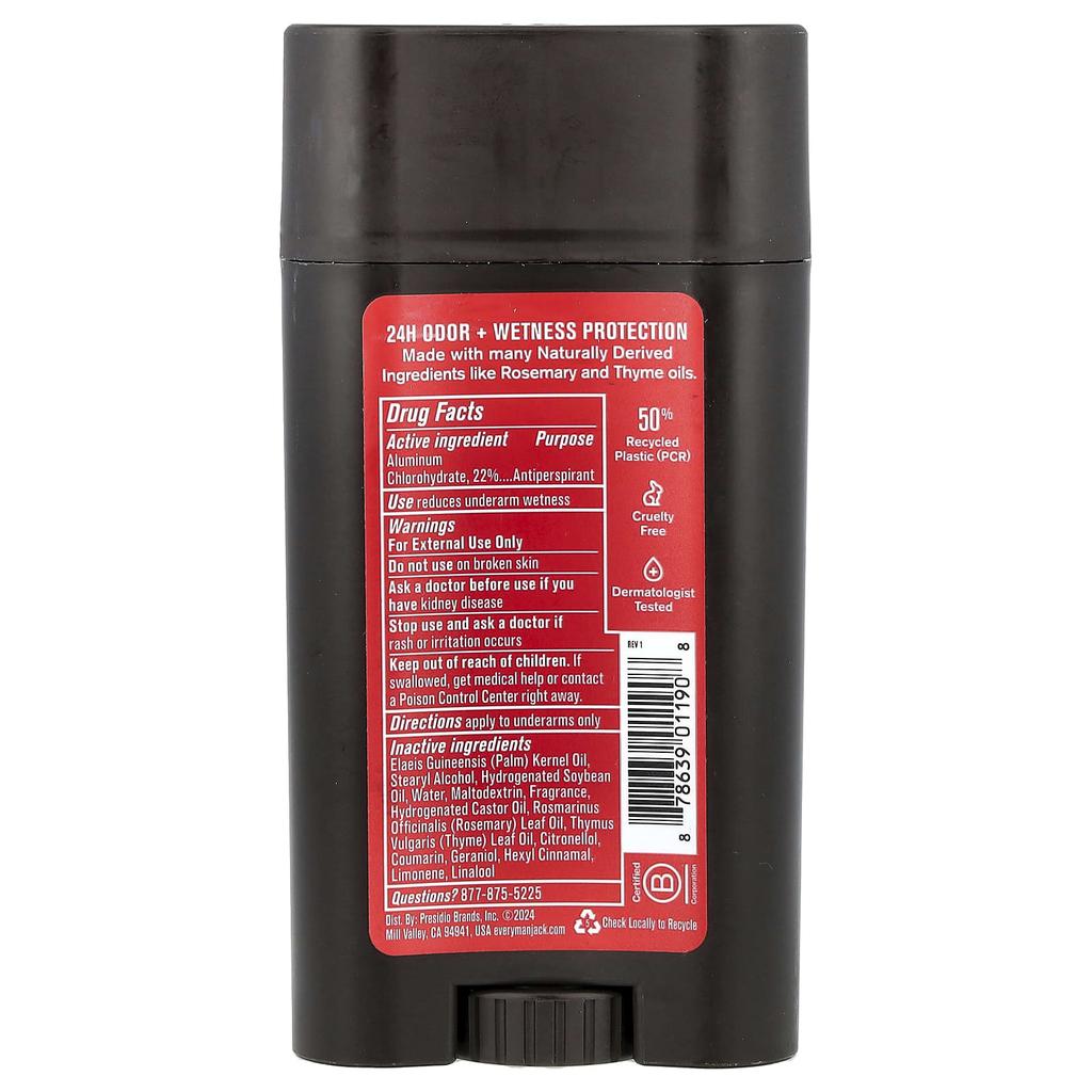 Every Man Jack, Antiperspirant + Deodorant, Cedarwood, 73g (2.6oz)