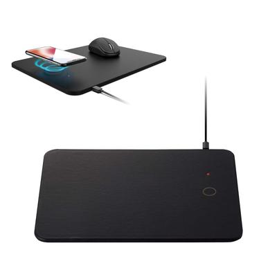 Elecom Mouse Pad with Wireless Qi Standard Black Charger, Compatible, MP-WQ01BK