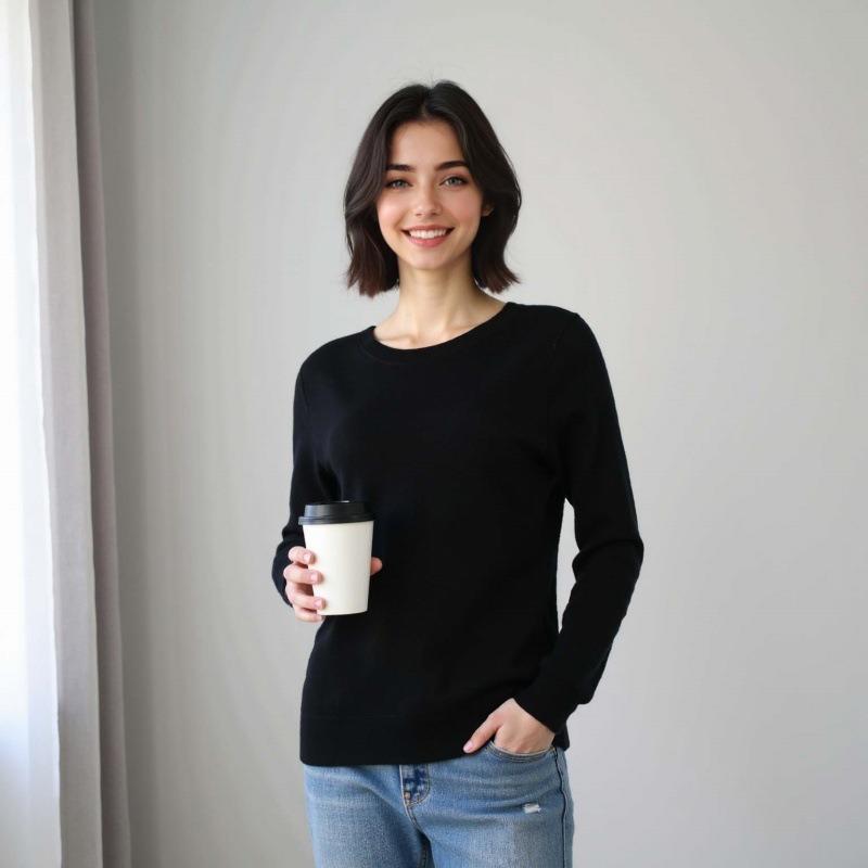 Needle Island Seamless Integrated Wool Sweater Women's Early Autumn New Slim-fit Warm Interior Knitted Bottom Shirt