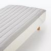 MUJI Kapok Blend Double Gauze Mattress Pad (Made from Nuts) / Small, 100 X 200 Cm, Gray, 84680076