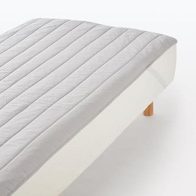 MUJI Kapok Blend Double Gauze Mattress Pad (Made from Nuts) / Small, 100 X 200 Cm, Gray, 84680076