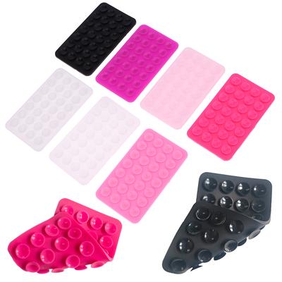 Silicone Suction Pad Double Sided For Mobile Phone Fixture Suction Cup Backed Adhesive Silicone Rubber Sucker Pad For Fixing