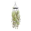 Solar Powered Outdoor Hanging Willow Leaf Light Decoration with Multiple LED Bulbs for Garden Patio Porch Yard Use Waterproof Design