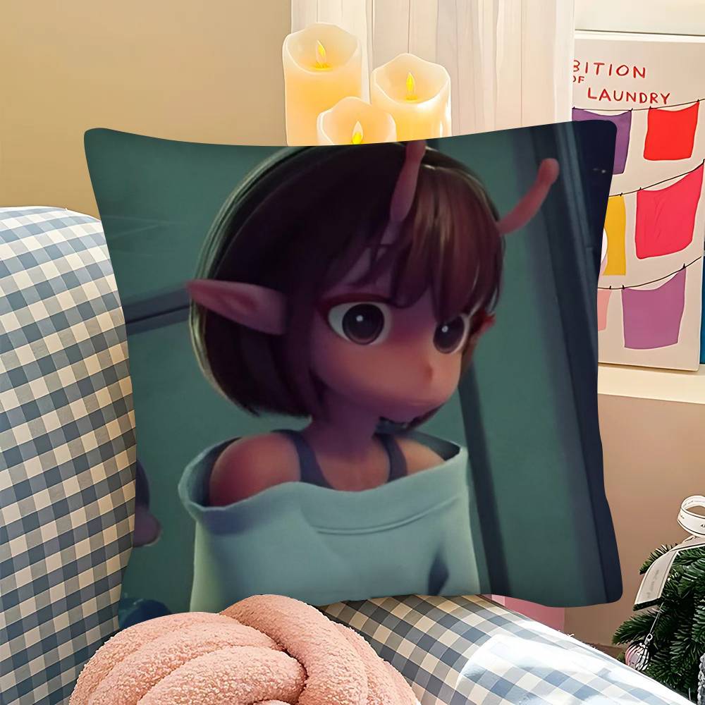 pc MILKY SSUBWAY Anime Movie Pillow Case Fashion Square Pillowcase Bedroom Sofa Room Ins Decoration Leisure