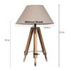48.26 Cm Wooden Tripod Table Lamp Without Shade, Night Lamp for Bedroom, Home Decor, Living Room, Light Lamp, Bedside, Bedroom, Room Decor