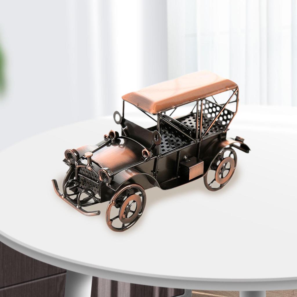 Vintage Designed Metal Car Model 21x6x12cm for Husband, Dad Decorative Multipurpose Handcrafted