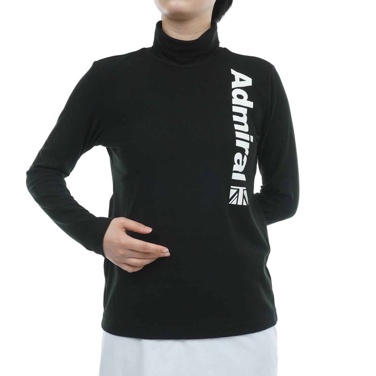 

Женская классическая водолазка с начесом Admiral Golf ADLA378 с боковым логотипом, черная