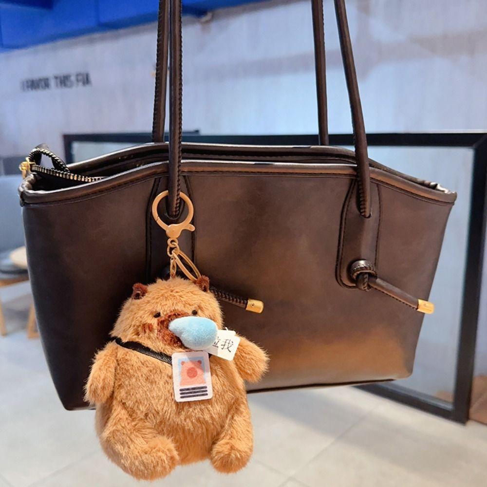 Wag Tail Bag Hanging Pendant Stuffed Fluffy Car Key Ring  Schoolbag Decorations