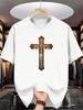 Unisex Summer Cotton Short Sleeve T Shirt Vintage Jesus Cross Mountain Way Truth Life Print Crew Neck Religious Street Male Tee