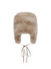 ASIF CALIE Vegan Fur Trapper Hat Beige