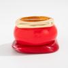 Irregular Design Red Acrylic Resin Bracelet, Wind Metal Glossy Spring Bracelet