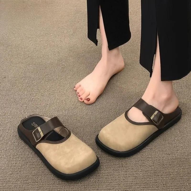 Fashion Outside Thick Shoes Low Price Clappers Small Size Women's Slippers and Ladies Sandals Chic Elegant On Sale Offer Casual Slides