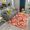 Retro Floral Pattern Carpet for Living Room Bedroom Bedside Decoration Floor Rug Kids Teen Crawling Carpet Bathroom Non-slip Rug