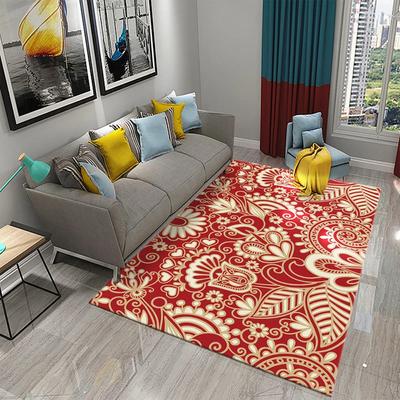 Retro Bloemenpatroon Tapijt voor Woonkamer Slaapkamer Bedzijde Decoratie Vloerkleed Kinderen Tiener Kruiptapijt Badkamer Antislip Kleed