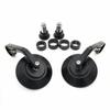 7/8" Universal Round Motorbike Motorcycle Rear View Handle Bar End Rearview Side Mirrors Chrome Black