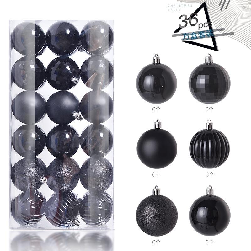 24/36Pcs Christmas Decoration 3/4CM Balls Hanging Christmas Tree Pendants Ornaments for Home Party Decor New Year Gift Accessory