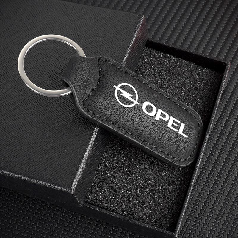 High-quality Car Keyring Leather Metal Keychain Pendant Gifts for Opel Astra H G J Zafira Corsa Mokka Insignia Vectra C D Antara
