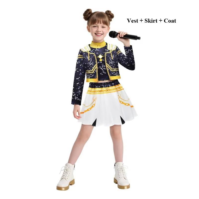 Παιδικό K-Pop Demon Hunters Cosplay Μίρα Ρούμι Ζόι Κοστούμι Κοριτσιών Στολή Πάρτι Απόκριες 3D Εκτυπωμένα Φανταχτερά Κοστούμια Πάρτι