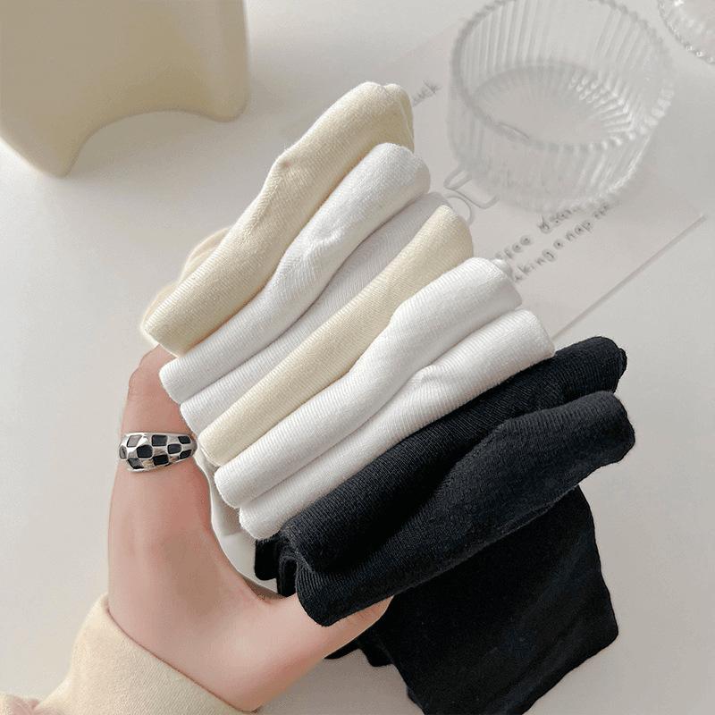 White Socks Stackable Confinement Socks Student Tide Stockings Japanese Medium Tube Socks Women'S Socks