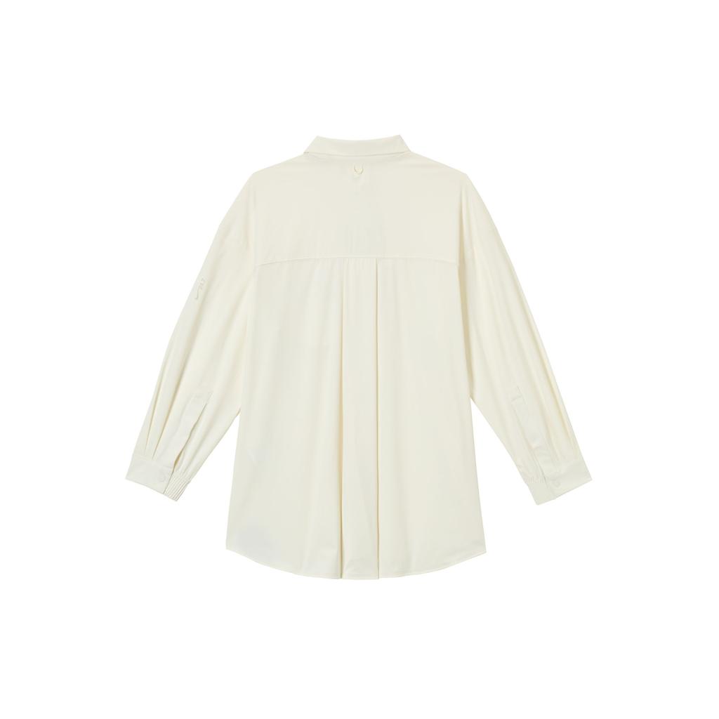 Nike Dri-Fit Oversize Casual Fashion Quick-Dry Long Sleeve Shirt Women shirts Sail Light-Bone HQ0237133