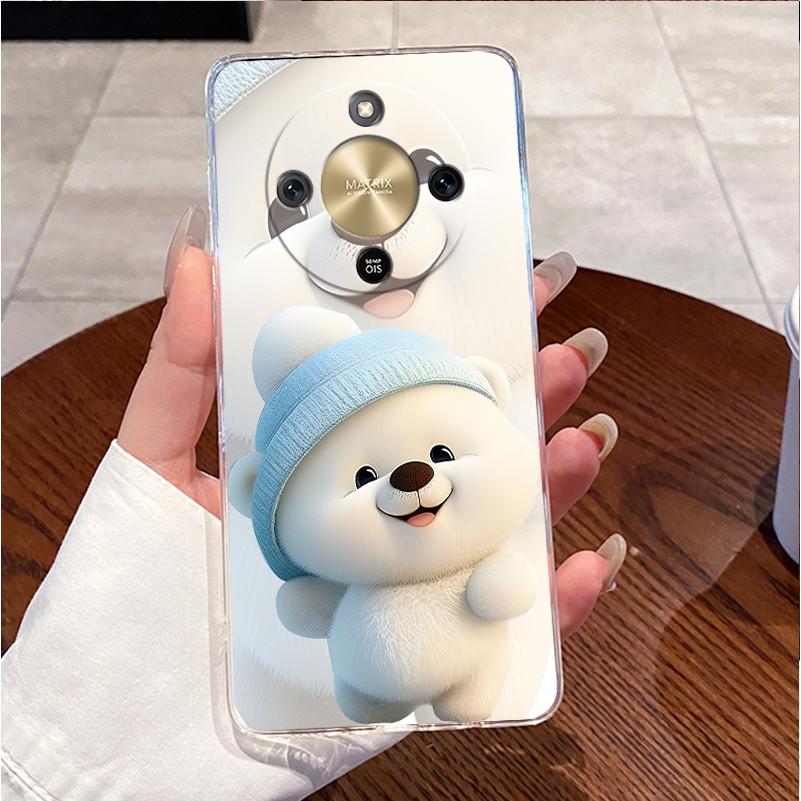 For Honor X9d 2025 Case Clear Luxury Cute Love Rabbit Funny TPU Soft Silicone Phone Case For Honor X9d 5G Transparent Back Cover