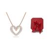 Swarovski Swan Heart Necklace Women Necklace Rose-Gold 5628657