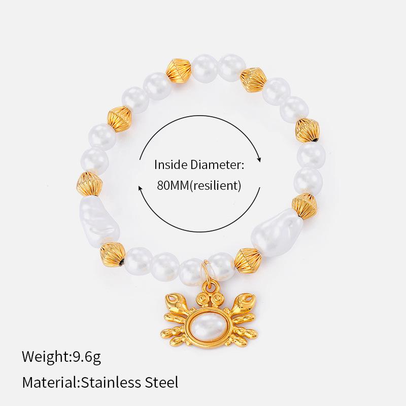 European And American Popular Ins Style Summer Sea Breeze Bracelet Women'S Simple Fashion Pearl String High-End Fashion Bracelet