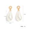 ZAKOL White Teardrop Simulation Zircon Dangle Earrings Baroque Palace Style Wedding Party Zircon 2024 New