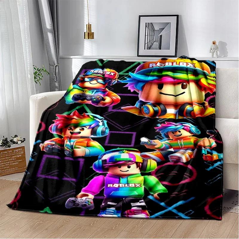 2025 New Style R-Robloxs Cartoon Game Gamer Soft Blankets,Keep Warm Throw Blanket Comfortable Blanket for Beds Sofa Home Bedroom