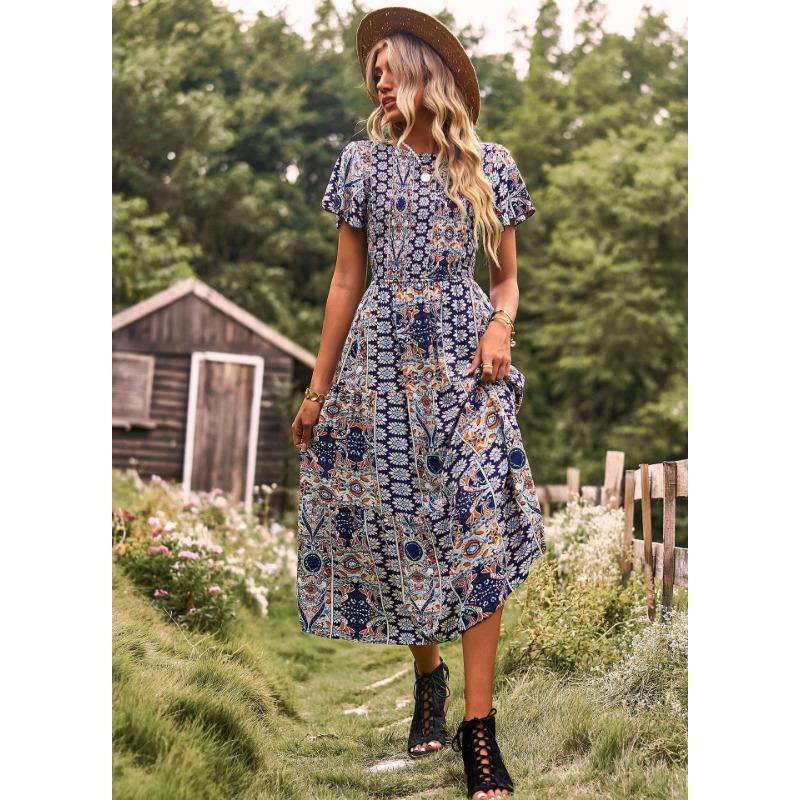 Large Sway Dress for Spring and Summer Waist Slimming Skirt for Women