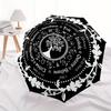 Pagan Wheel of the Year Calendar  Umbrella, Portable 3-Fold Umbrella for Men & Women,Christmas Gift ES180