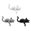 Enfeite de Gato Dormindo Impresso em 3D Estátuas Decorativas Criativas de Gato Decorações de Gato para Mesa Uso em Desktop