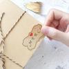10 Sheets Adhesive Baking Seal Sticker for Christmas Party Favor Gift Bag Candy Box Decor Simple Blessing Words Gilding Sticker
