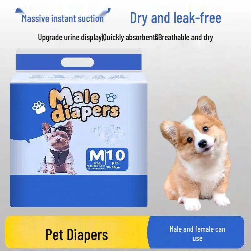 

Cross-border Dog Diapers: Unisex Pet Diapers for Hygiene and Anti-mating Female XXS Hip 17*26cm*10 pieces