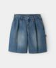 INDUST One-Pleat Carpenter Bermuda Denim Half Pants_Black