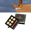 European Retro Wax Stamp Kit with Detachable 7 Vintage Stamp Heads Clear Engraving Wax Stamp Kit for Envelope