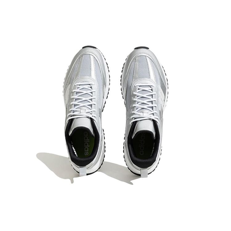 Adidas Neo Fantasy Flow Fabric Synthetic Leather TPU Sports Trend Liquid Silver Shock Absorption Non-Slip Wear-Resistant Low-Top Casual Shoes HQ4610