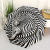 This Compact Umbrella Showcases a Striking Black And White Optical Illusion Design, Highlighted by a Large White Tiger in The