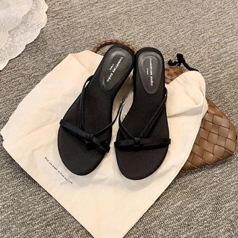 Wedge Heel Shoes Thin-band Thick-soled Flip-flops Women's Flip-flops